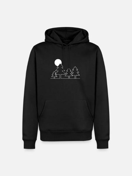 Forêt - Sweat à capuche Premium bio Homme - noir