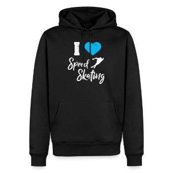 Eisschnelllauf - Männer Premium Bio Hoodie - Schwarz - Vorne - Nico (187cm)
