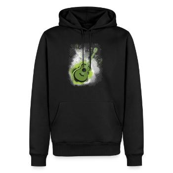 Gitarre - Männer Premium Bio Hoodie - Schwarz - Vorne - Nico (187cm)