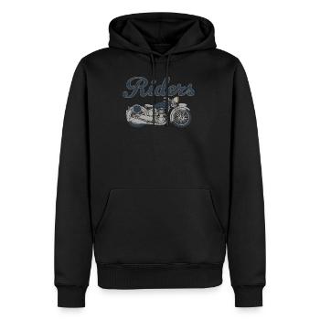 Chemise Moto Moto - Sweat à capuche Premium bio Homme - noir - Devant - Nico (187cm)