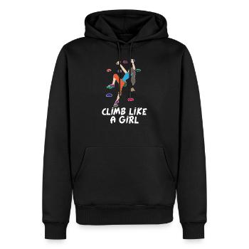 Escalade salle d’escalade escalade Bouldern cadeau - Sweat à capuche Premium bio Homme - noir - Devant - Nico (187cm)