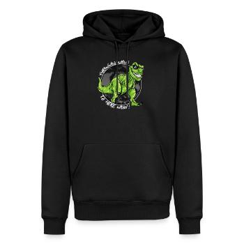 Costume T-Rex Tyrannosaurus Dino Boy Cadeau - Sweat à capuche Premium bio Homme - noir - Devant - Nico (187cm)