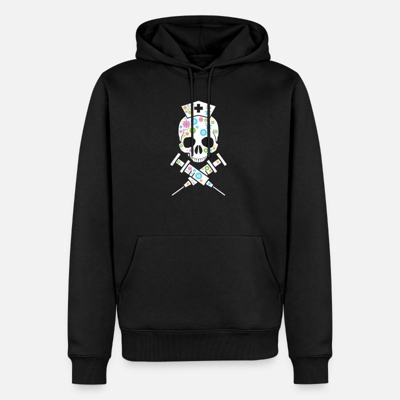 Krankenschwester Geschenkidee - Medizin Schädel. - Männer Premium Bio Hoodie - Schwarz