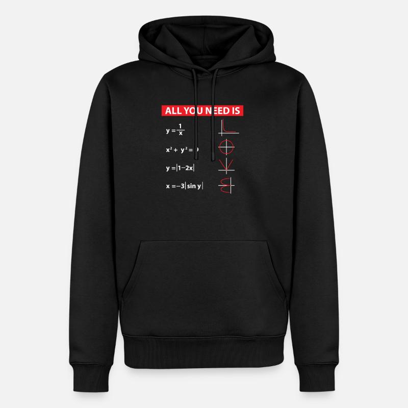 Mathe Algebra Mathematik Lehrer Geschenkidee - Männer Premium Bio Hoodie - Schwarz