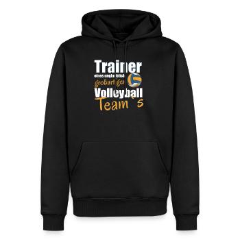 Volleyball Volleyball-Trainer Ballsport Geschenk - Männer Premium Bio Hoodie - Schwarz - Vorne - Nico (187cm)