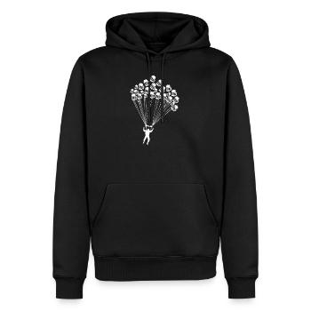 Parachutist T-Shirt Present for Skydiver Beer - Männer Premium Bio Hoodie - Schwarz - Vorne - Nico (187cm)