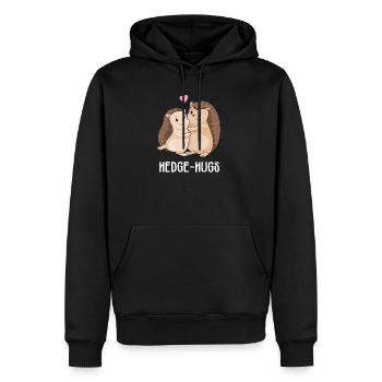Hedge-Hugs Umarmung Igel Geschenk Valentinstag - Männer Premium Bio Hoodie - Schwarz - Vorne - Nico (187cm)