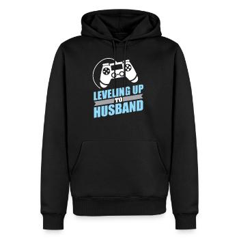 Gamer Engagement Leveling bis zum Ehemann - Männer Premium Bio Hoodie - Schwarz - Vorne - Nico (187cm)