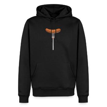 Bratwurst - Sweat à capuche Premium bio Homme - noir - Devant - Nico (187cm)