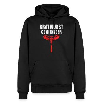Grill t-shirt Steak Griller Grillmeister Cadeau - Sweat à capuche Premium bio Homme - noir - Devant - Nico (187cm)