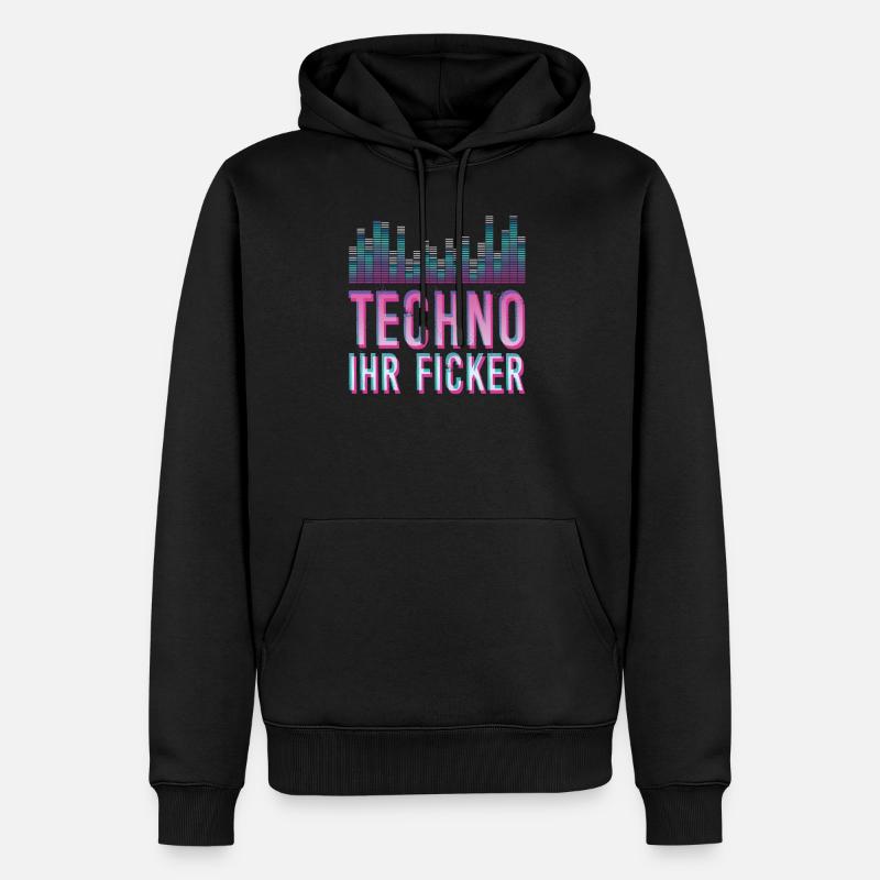 Techno Psytrance votre cadeau baiseur - Sweat à capuche Premium bio Homme - noir