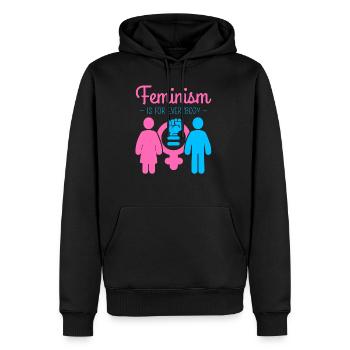 Feminism Is For Everybody - Männer Premium Bio Hoodie - Schwarz - Vorne - Nico (187cm)