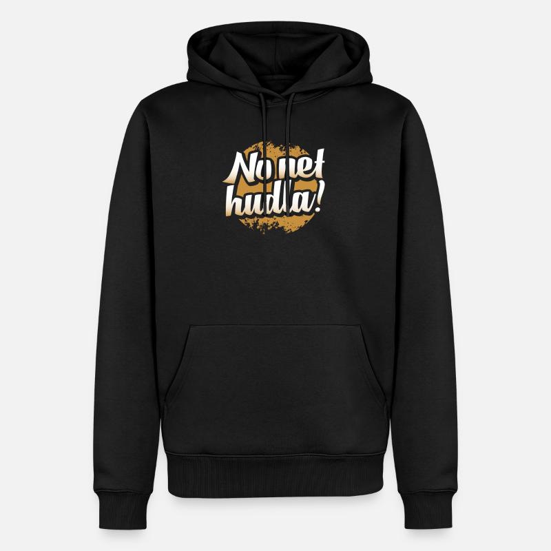 Souabe Aucun net hudla! - Sweat à capuche Premium bio Homme - noir