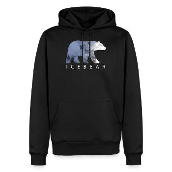 Polar Bear - Sweat à capuche Premium bio Homme - noir - Devant - Nico (187cm)