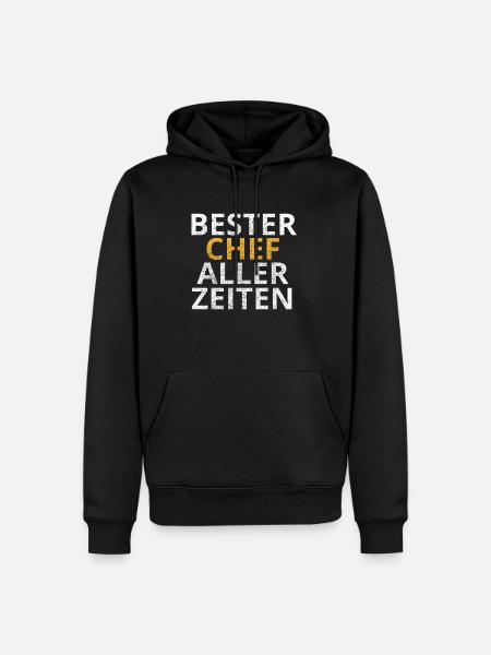Bester Chef - Männer Premium Bio Hoodie - Schwarz