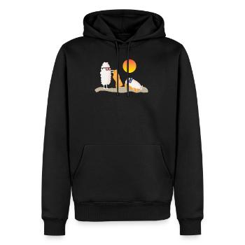 Sushi im Sommer am Strand - Männer Premium Bio Hoodie - Schwarz - Vorne - Nico (187cm)