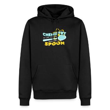 chimiste - Sweat à capuche Premium bio Homme - noir - Devant - Nico (187cm)