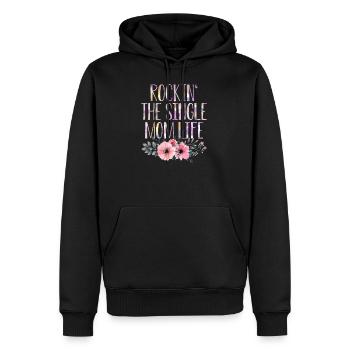 Single mother proud mom gift - Men’s Premium Organic Hoodie - black - Front - Nico (187cm)
