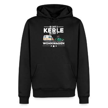 Camping caravan guys pull gift camper - Men’s Premium Organic Hoodie - black - Front - Nico (187cm)