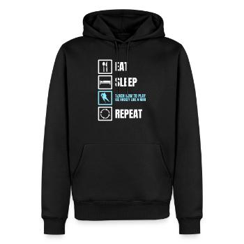 Ice Hockey Funny Coach Coach Gift - Men’s Premium Organic Hoodie - black - Front - Nico (187cm)