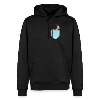 cadeau sympa âne sac âne - Sweat à capuche Premium bio Homme - noir - Devant - Nico (187cm)