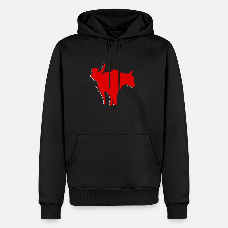 Wild Stierkampf Rodeo Geschenk - Männer Premium Bio Hoodie - Schwarz