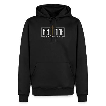 Kreuz - Christlich - Gott - Männer Premium Bio Hoodie - Schwarz - Vorne - Nico (187cm)
