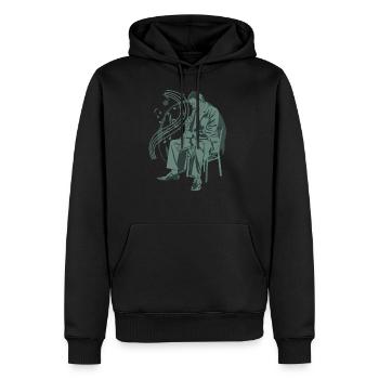 Klarinette Musiker Instrument Geschenk - Männer Premium Bio Hoodie - Schwarz - Vorne - Nico (187cm)