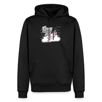 Folle Licorne Dame Dormant Licorne - Sweat à capuche Premium bio Homme - noir - Devant - Nico (187cm)