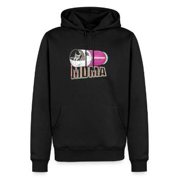 MDMA Ectasy Pille Techno Goa Geschenk - Männer Premium Bio Hoodie - Schwarz - Vorne - Nico (187cm)
