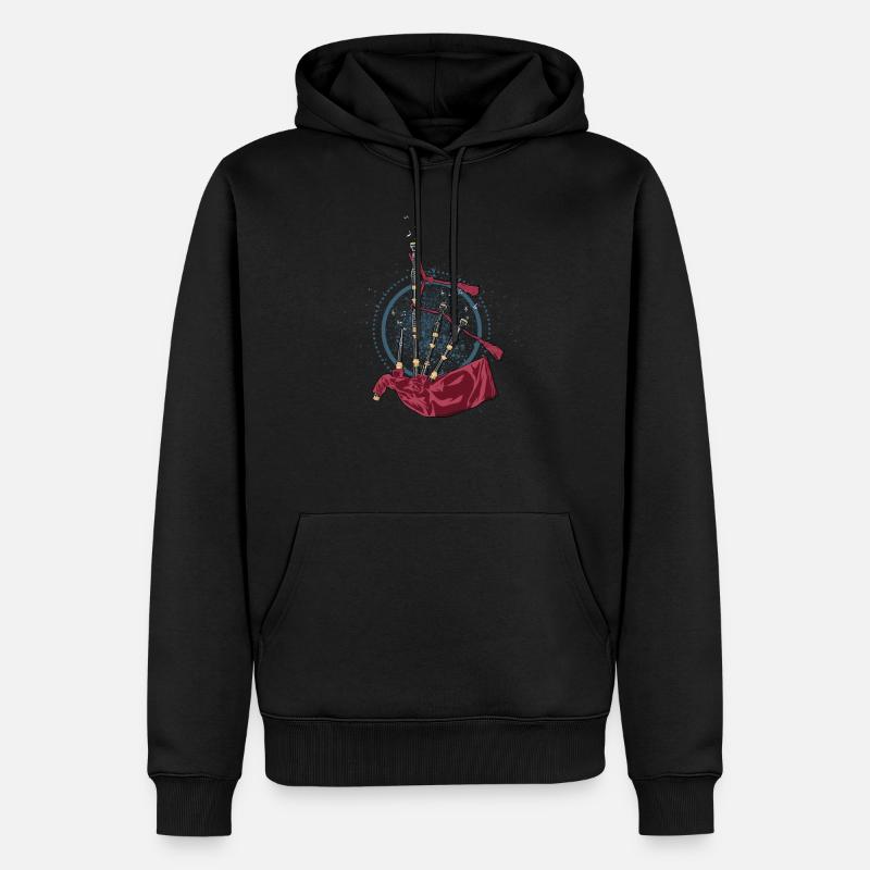 Dudelsack - Männer Premium Bio Hoodie - Schwarz