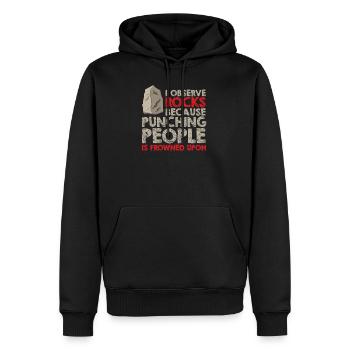Geology Minereal Collector Funny Gift - Männer Premium Bio Hoodie - Schwarz - Vorne - Nico (187cm)