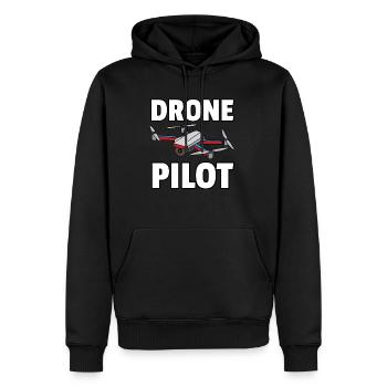 Drohne Pilot Modellflugzeug Flug Fliegen Geschenk - Männer Premium Bio Hoodie - Schwarz - Vorne - Nico (187cm)