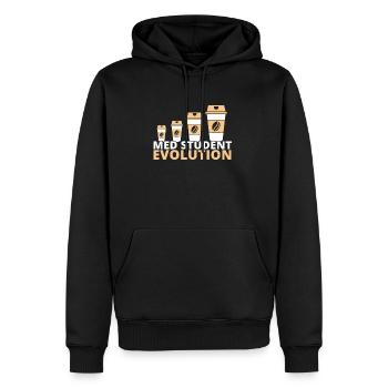 Evolution des étudiants en médecine - Sweat à capuche Premium bio Homme - noir - Devant - Nico (187cm)