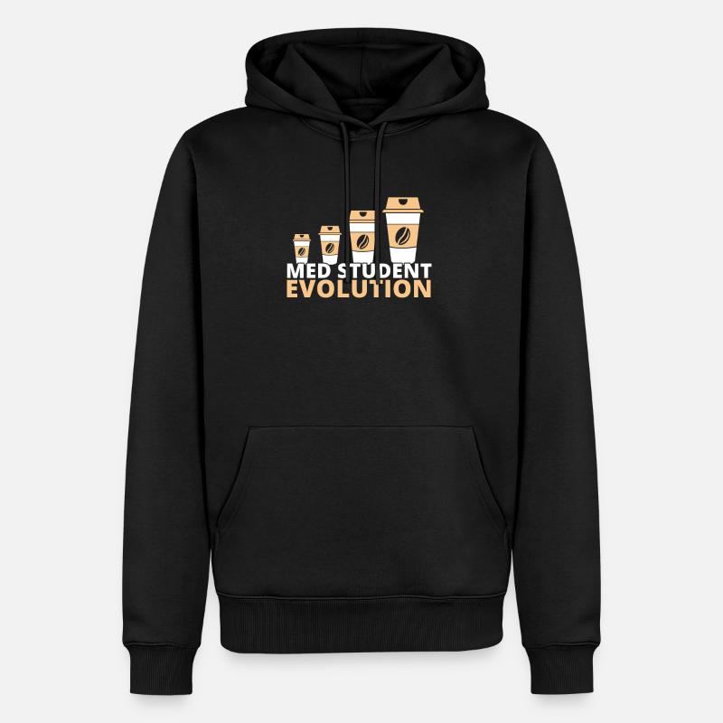 Medizinstudent Evolution - Männer Premium Bio Hoodie - Schwarz