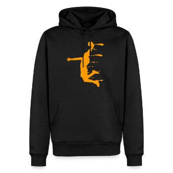 Basket-ball basketball joueur de basket-ball cadeau - Sweat à capuche Premium bio Homme - noir - Devant - Nico (187cm)