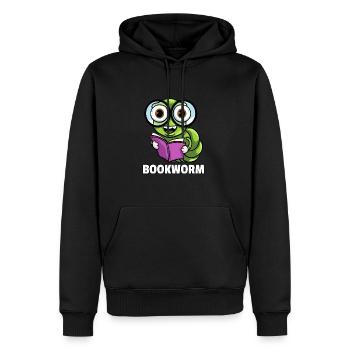Buch Lesen Bücher Lernen Bücherwurm Geschenk - Männer Premium Bio Hoodie - Schwarz - Vorne - Nico (187cm)