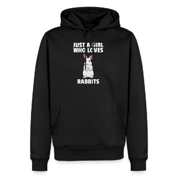 Bunny Rabbit Dwarf Rabbit Sweet Rex Gift - Men’s Premium Organic Hoodie - black - Front - Nico (187cm)