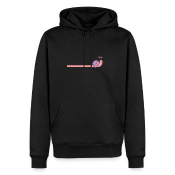 Schnecke - Männer Premium Bio Hoodie - Schwarz - Vorne - Nico (187cm)