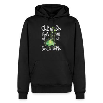 Les chimistes ont une solution pour tout ce qui concerne la chimie - Sweat à capuche Premium bio Homme - noir - Devant - Nico (187cm)