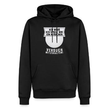 Golf wie Mädchen Frau Lustiger Spruch Geschenk - Männer Premium Bio Hoodie - Schwarz - Vorne - Nico (187cm)