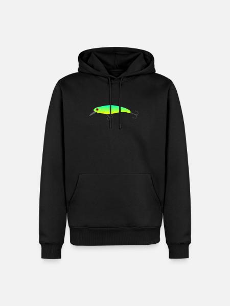 Wobbler fishing angler fishing fish gift - Men’s Premium Organic Hoodie - black