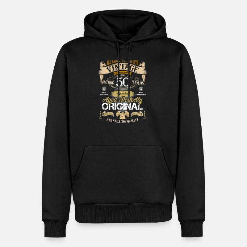50ème anniversaire - Sweat à capuche Premium bio Homme - noir