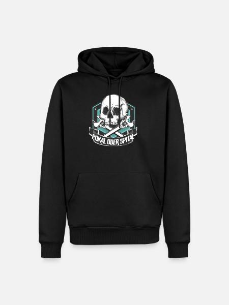 Pokal oder Spital Biker Mechaniker - Männer Premium Bio Hoodie - Schwarz