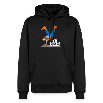 Faultier Urban Street Break Dance Kostüm Musik - Männer Premium Bio Hoodie - Schwarz - Vorne - Nico (187cm)