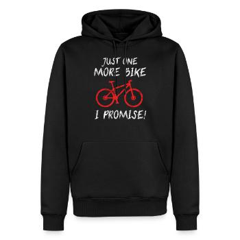 Mountainbike Downhill Nur noch ein Bike Geschenk - Männer Premium Bio Hoodie - Schwarz - Vorne - Nico (187cm)