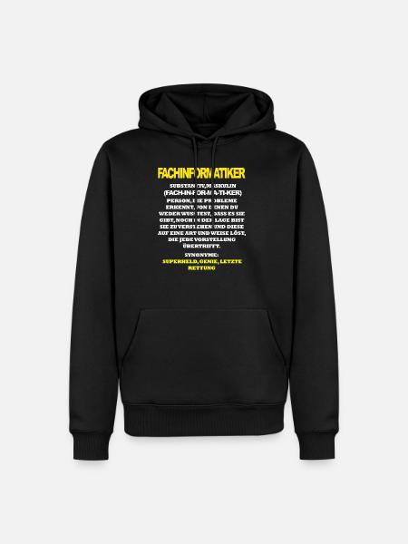Fachinformatiker - Männer Premium Bio Hoodie - Schwarz