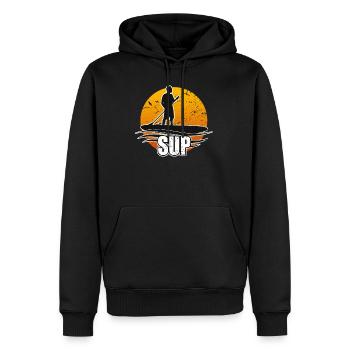 Stand Up Paddle T-Shirt SUP Surfer - Männer Premium Bio Hoodie - Schwarz - Vorne - Nico (187cm)