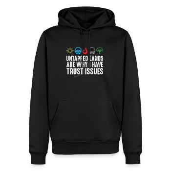Trust Issues Untapped Lands Funny Magic Geek TCG - Männer Premium Bio Hoodie - Schwarz - Vorne - Nico (187cm)