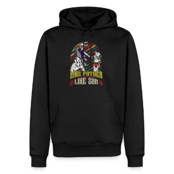 Vater und Sohn Motorcross Supercross Vater Sohn - Männer Premium Bio Hoodie - Schwarz - Vorne - Nico (187cm)